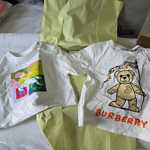 Neimans Authentic Set of 2 Kids Burberry Shirts w/ Box Hangers Bag Ret. $370 + - Picture 6 of 8